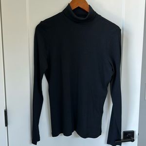 NWT Vineyard Vines Classic Black Cotton Modal Long Sleeve Turtleneck - M